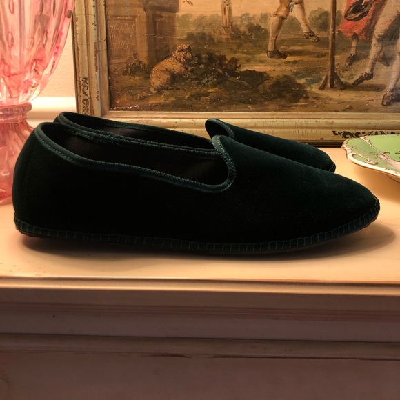 Brand New Men’s Vibi Venezia Velvet Green slippers - Picture 2 of 6